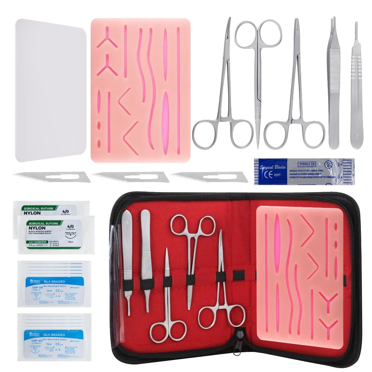 Surgical Suture Practice Skin Pad Set